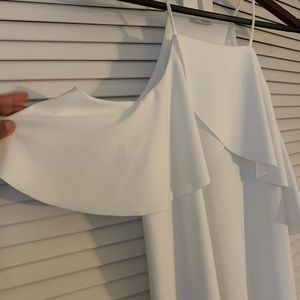 Off the shoulder summer white dress